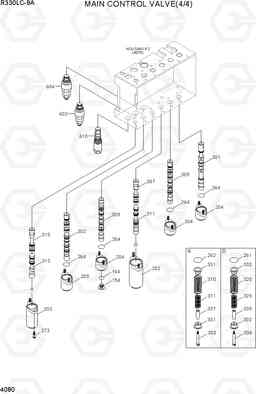 4080 MAIN CONTROL VALVE(4/4) R330LC-9A, Hyundai