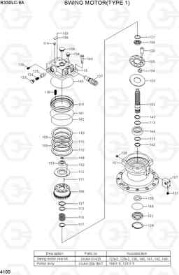 4100 SWING MOTOR(TYPE 1) R330LC-9A, Hyundai