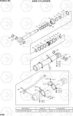 4190 ARM CYLINDER R330LC-9A, Hyundai