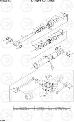 4200 BUCKET CYLINDER R330LC-9A, Hyundai