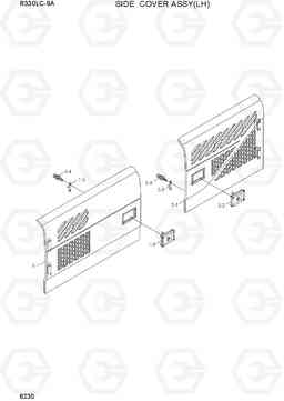 6230 SIDE COVER ASSY(LH) R330LC-9A, Hyundai