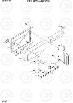 6240 SIDE COWL ASSY(RH) R330LC-9A, Hyundai