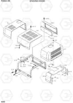 6250 ENGINE HOOD R330LC-9A, Hyundai