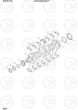 9040 CRANKSHAFT R330LC-9A, Hyundai