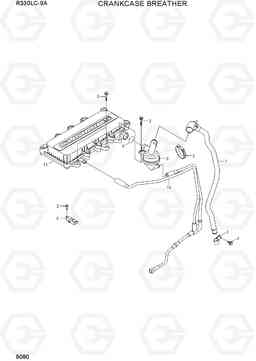 9080 CRANKCASE BREATHER R330LC-9A, Hyundai