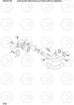 9160 EXHAUST RECIRCULATION AIR PLUMBING R330LC-9A, Hyundai