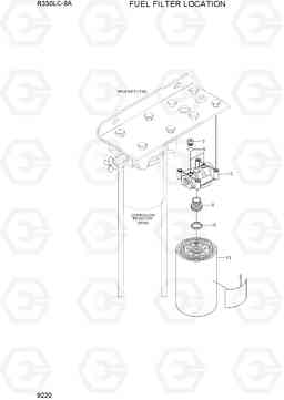 9220 FUEL FILTER LOCATION R330LC-9A, Hyundai