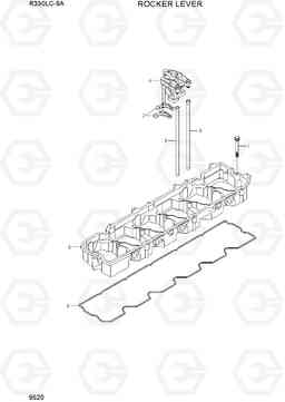 9520 ROCKER LEVER R330LC-9A, Hyundai