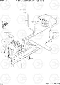 1100 AIR CONDITIONER BOTTOM SUB R330LC-9S, Hyundai