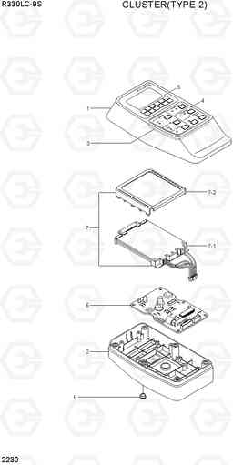 2230 CLUSTER(TYPE 2) R330LC-9S, Hyundai