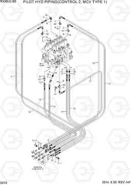 3210 PILOT HYD PIPING(CONTROL 2, MCV TYPE 1) R330LC-9S, Hyundai