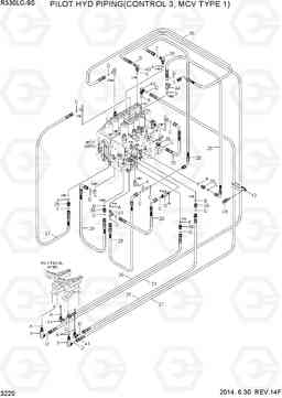 3220 PILOT HYD PIPING(CONTROL 3, MCV TYPE 1) R330LC-9S, Hyundai