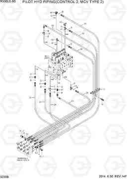 3220B PILOT HYD PIPING(CONTROL 2, MCV TYPE 2) R330LC-9S, Hyundai