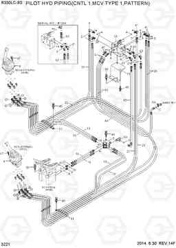 3221 PILOT HYD PIPING(CNTL 1, MCV T1,PATTERN) R330LC-9S, Hyundai