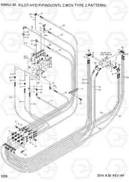 3226 PILOT HYD PIPING(CNTL 2, MCV T2,PATTERN) R330LC-9S, Hyundai