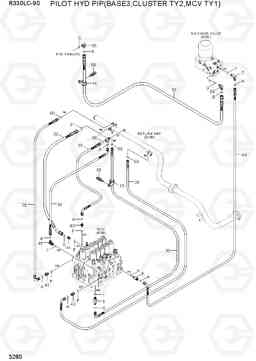 3280 PILOT HYD PIP(BASE3,CLUSTER TY2,MCV TY1) R330LC-9S, Hyundai