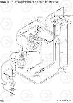 3285 PILOT HYD PIP(BASE1,CLUSTER TY1,MCV TY2) R330LC-9S, Hyundai