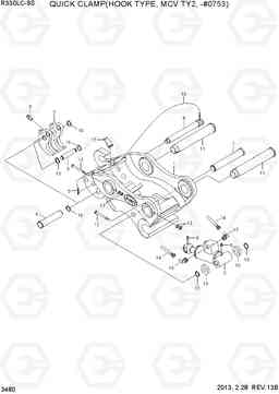 3480 QUICK CLAMP(HOOK TYPE, MCV TY 2,-#0753) R330LC-9S, Hyundai