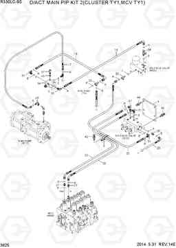 3625 D/ACT MAIN PIP KIT2(CLUSTER TY1,MCV TY1) R330LC-9S, Hyundai
