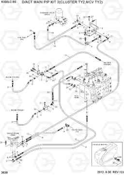 3638 D/ACT MAIN PIP KIT3(CLUSTER TY2,MCV TY2) R330LC-9S, Hyundai