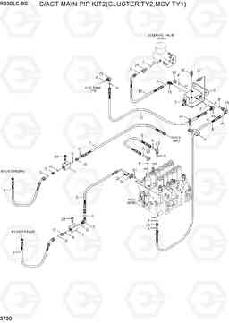 3730 S/ACT MAIN PIP KIT2(CLUSTER TY2,MCV TY1) R330LC-9S, Hyundai