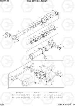 4200 BUCKET CYLINDER R330LC-9S, Hyundai