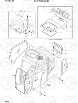 6040 CAB ASSY(3/4) R330LC-9S, Hyundai