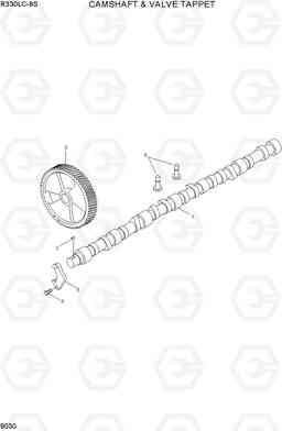 9030 CAMSHAFT & VALVE TAPPETS R330LC-9S, Hyundai