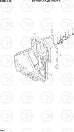 9040 FRONT GEAR COVER R330LC-9S, Hyundai