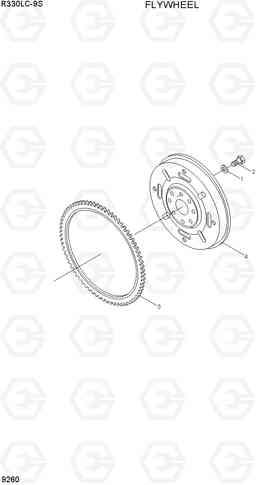 9260 FLYWHEEL R330LC-9S, Hyundai