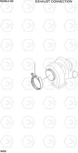 9450 EXHAUST CONNECTION R330LC-9S, Hyundai