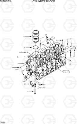 A060 CYLINDER BLOCK R330LC-9S, Hyundai