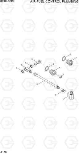 A170 AIR FUEL CONTROL PLUMBING R330LC-9S, Hyundai