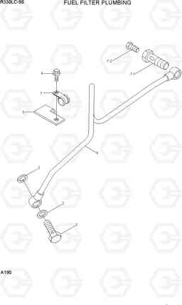 A190 FUEL FILTER PLUMBING R330LC-9S, Hyundai