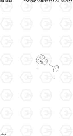 A340 TORQUE CONVERTER OIL COOLER R330LC-9S, Hyundai