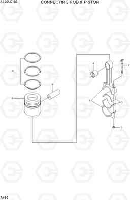 A480 CONNECTING ROD & PISTON R330LC-9S, Hyundai