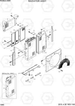 1060 RADIATOR ASSY R330LC-9SH, Hyundai