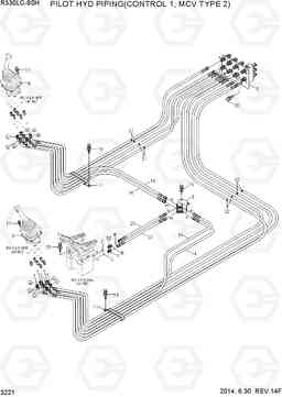 3221 PILOT HYD PIPING(CONTROL 1, MCV TYPE 2) R330LC-9SH, Hyundai