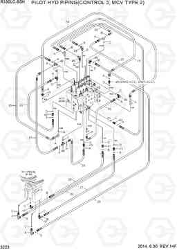 3223 PILOT HYD PIPING(CONTROL 3, MCV TYPE 2) R330LC-9SH, Hyundai