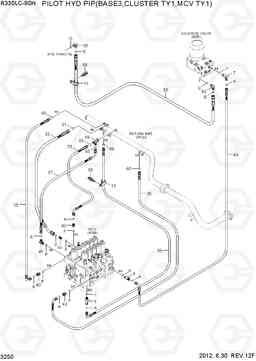 3250 PILOT HYD PIP(BASE3,CLUSTER TY1,MCV TY1) R330LC-9SH, Hyundai