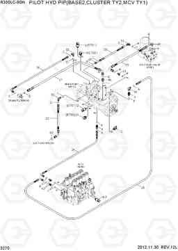 3270 PILOT HYD PIP(BASE2,CLUSTER TY2,MCV TY1) R330LC-9SH, Hyundai