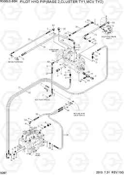 3287 PILOT HYD PIP(BASE2,CLUSTER TY1,MCV TY2) R330LC-9SH, Hyundai