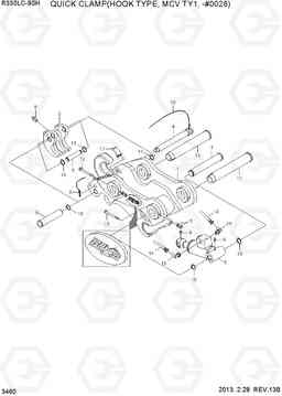 3460 QUICK CLAMP(HOOK TYPE, MCV TY 1,-#0028) R330LC-9SH, Hyundai