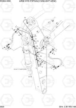 3520 ARM HYD PIPING(2.5M) R330LC-9SH, Hyundai