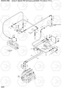 3625 D/ACT MAIN PIP KIT2(CLUSTER TY1,MCV TY1) R330LC-9SH, Hyundai