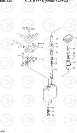 3650 SINGLE PEDAL(DOUBLE ACTING) R330LC-9SH, Hyundai