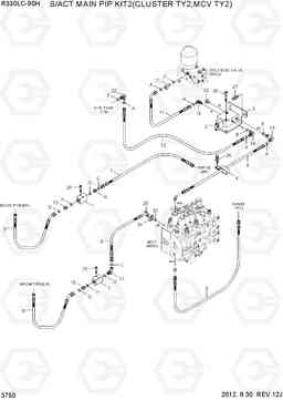 3750 S/ACT MAIN PIP KIT2(CLUSTER TY2,MCV TY2) R330LC-9SH, Hyundai