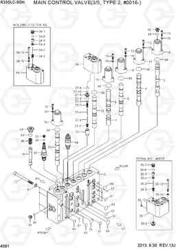 4091 MAIN CONTROL VALVE(3/5, TYPE 2, #0016-) R330LC-9SH, Hyundai