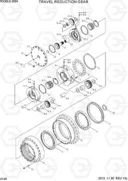 4140 TRAVEL REDUCTION GEAR R330LC-9SH, Hyundai