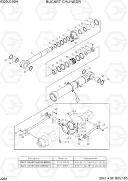 4200 BUCKET CYLINDER R330LC-9SH, Hyundai